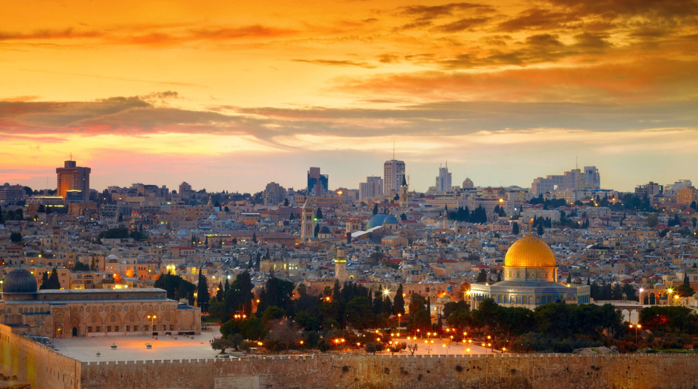 Panorama of Jerusalem old city. Israel