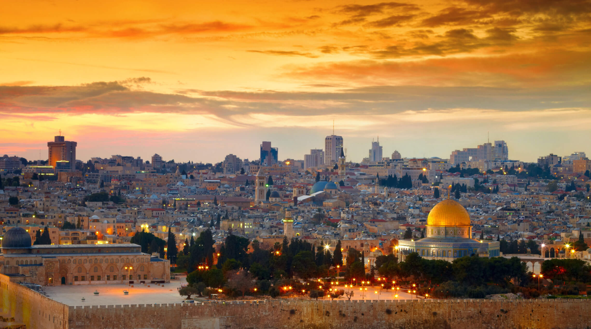 Panorama of Jerusalem old city. Israel